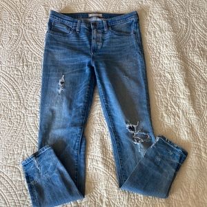 Madewell 9” High-Rise Skinny Denim Jeans Ripped Size 28